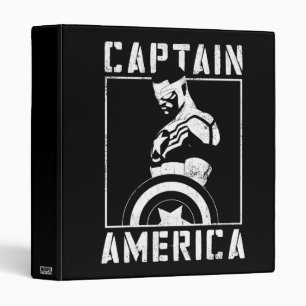 Avengers Captain America Sam Wilson Stencil Art 3 Ring Binder