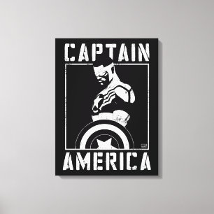 Avengers   Captain America Sam Wilson Stencil Art Canvas Print