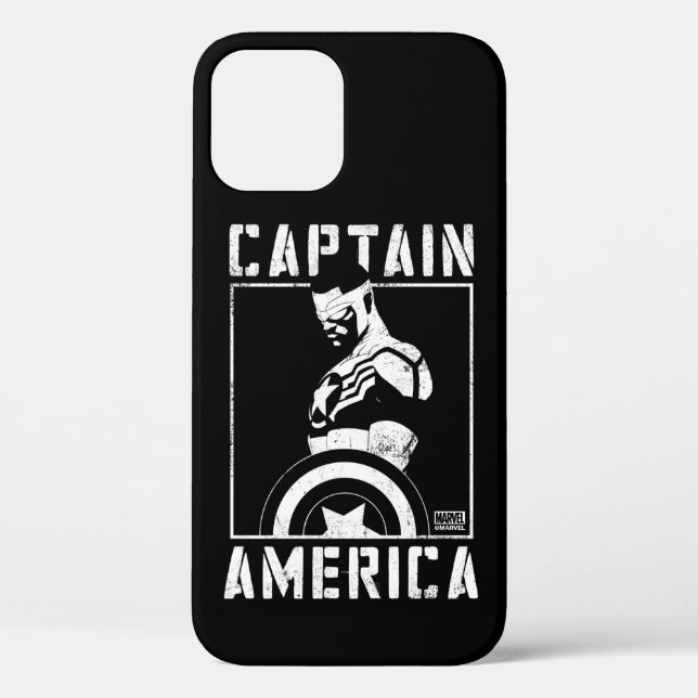 Avengers | Captain America Sam Wilson Stencil Art Case-Mate iPhone Case (Back)