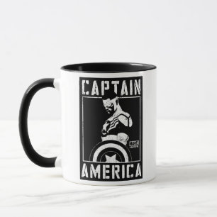 Avengers   Captain America Sam Wilson Stencil Art Mug
