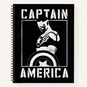 Avengers Captain America Sam Wilson Stencil Art Notebook
