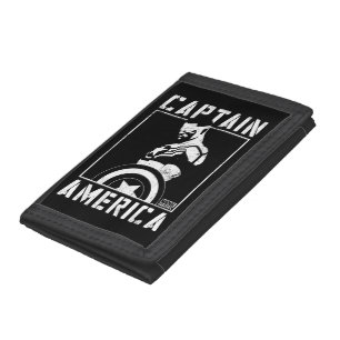 Avengers Captain America Sam Wilson Stencil Art Tri-fold Wallet
