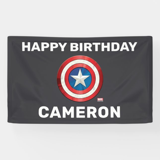 Avengers | Captain America Shield Birthday Banner (Horizontal)