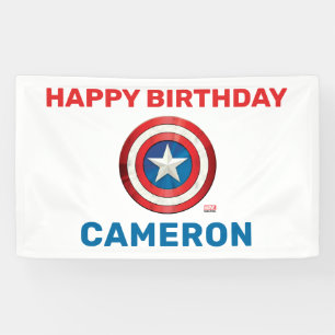 Avengers Captain America Shield Birthday Banner