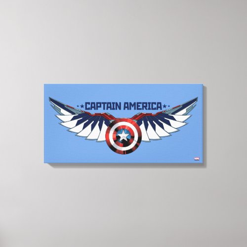 Avengers  Captain America Shield With Wings Canvas Print