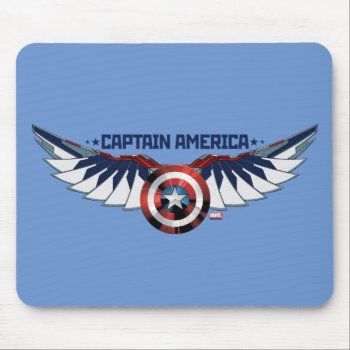 Avengers | Captain America Shield With Wings Mouse Pad by avengersclassics at Zazzle