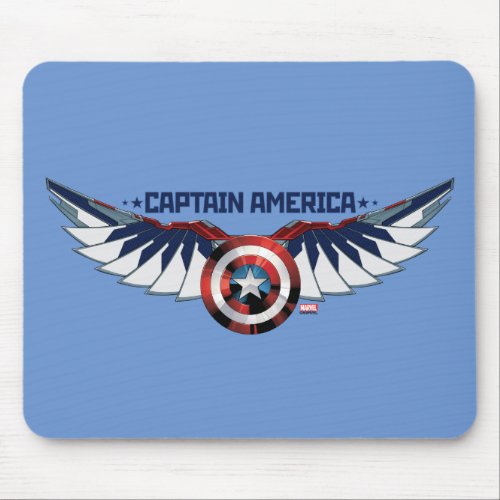 Avengers  Captain America Shield With Wings Mouse Pad