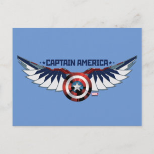 Avengers Captain America Shield With Wings Postcard