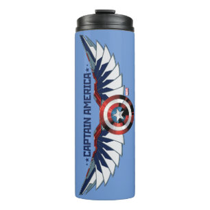 Avengers   Captain America Shield With Wings Thermal Tumbler