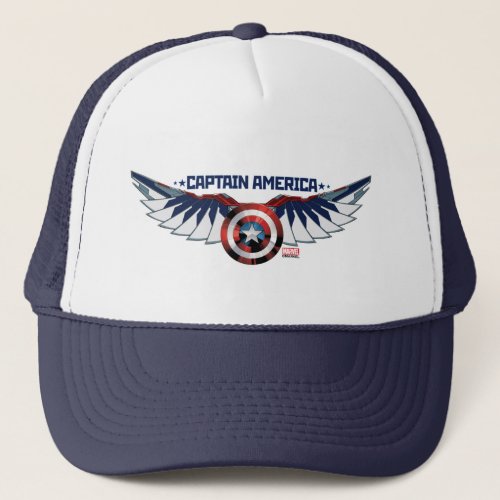 Avengers  Captain America Shield With Wings Trucker Hat