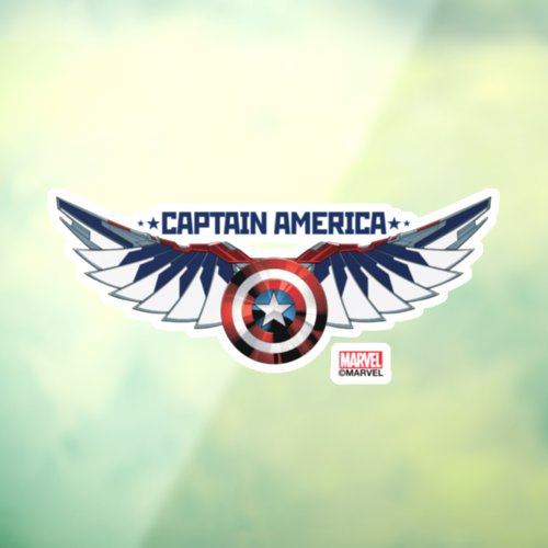 Avengers  Captain America Shield With Wings Window Cling