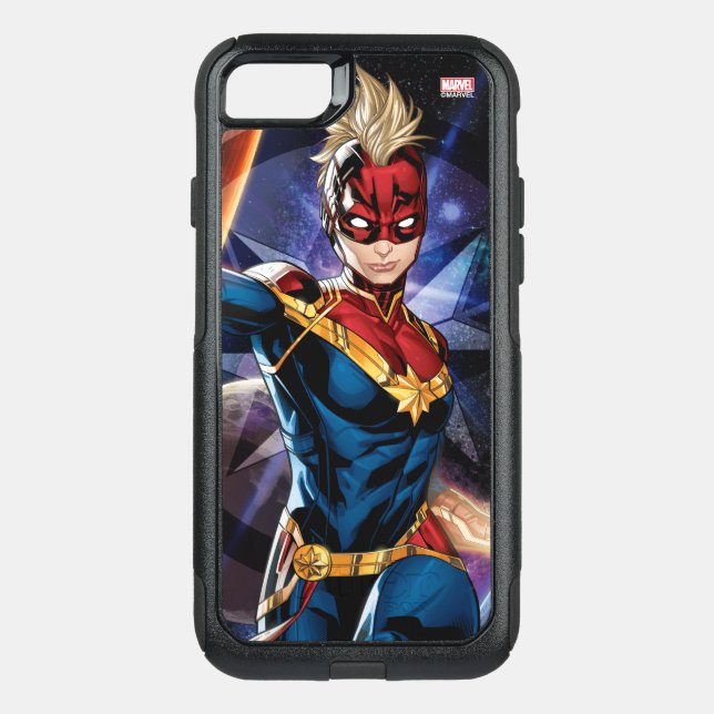 Avengers | Captain Marel Flying Through Space Otterbox iPhone Case (Back)