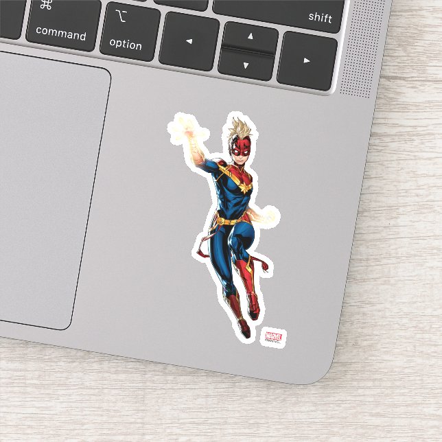Avengers | Captain Marel Flying Through Space Sticker (Detail)