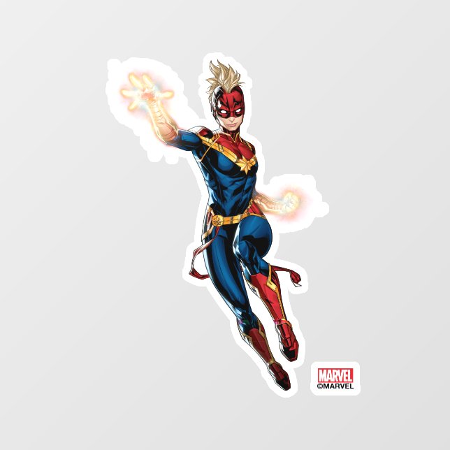 Avengers | Captain Marel Flying Through Space Window Cling (Sheet)