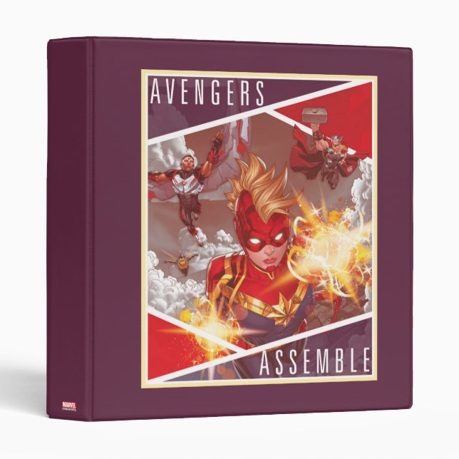Avengers | Captain Marvel & Avengers Assembled 3 Ring Binder (Front/Spine)