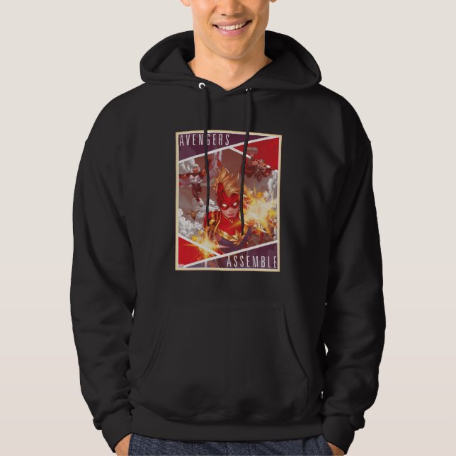 Avengers | Captain Marvel & Avengers Assembled Hoodie (Front)