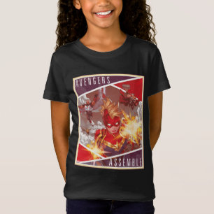 Avengers   Captain Marvel & Avengers Assembled T-Shirt
