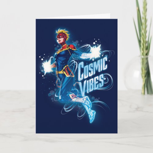 Avengers  Captain Marvel Blue Cosmic Vibes Card