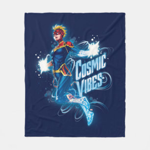 Avengers   Captain Marvel Blue Cosmic Vibes Fleece Blanket