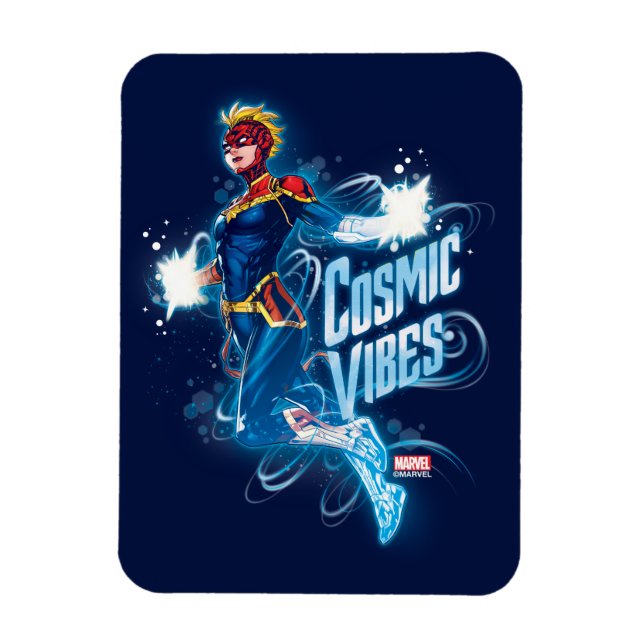 Avengers | Captain Marvel Blue Cosmic Vibes Magnet (Vertical)