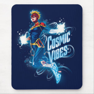 Avengers   Captain Marvel Blue Cosmic Vibes Mouse Pad