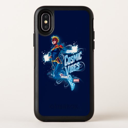 Avengers  Captain Marvel Blue Cosmic Vibes OtterBox Symmetry iPhone X Case