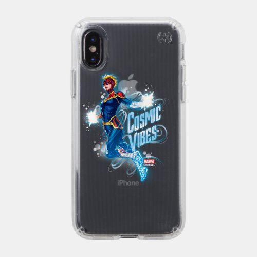 Avengers  Captain Marvel Blue Cosmic Vibes Speck iPhone X Case