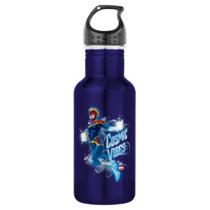 Avengers Captain Marvel Blue Cosmic Vibes Stainless Steel Water Bottle