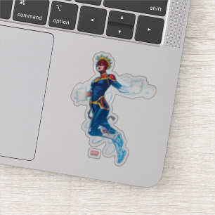 Avengers   Captain Marvel Blue Cosmic Vibes Sticker