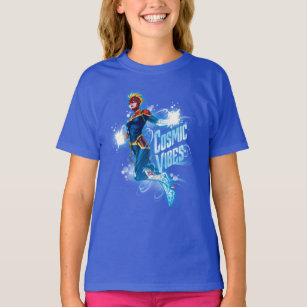 Avengers   Captain Marvel Blue Cosmic Vibes T-Shirt