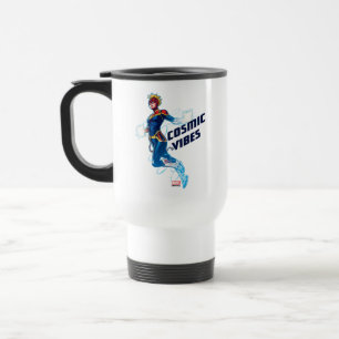 Avengers   Captain Marvel Blue Cosmic Vibes Travel Mug