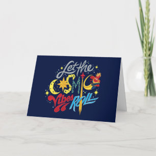 Avengers Captain Marvel Cosmic Vibes Typography Card