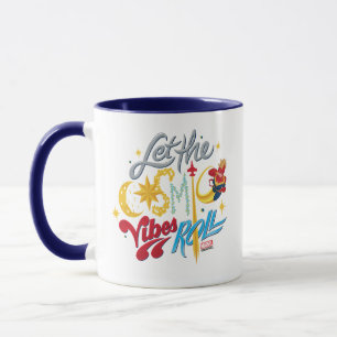 Avengers   Captain Marvel Cosmic Vibes Typography Mug