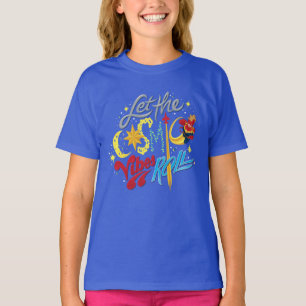 Avengers Captain Marvel Cosmic Vibes Typography T-Shirt