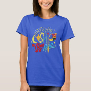 Avengers   Captain Marvel Cosmic Vibes Typography T-Shirt