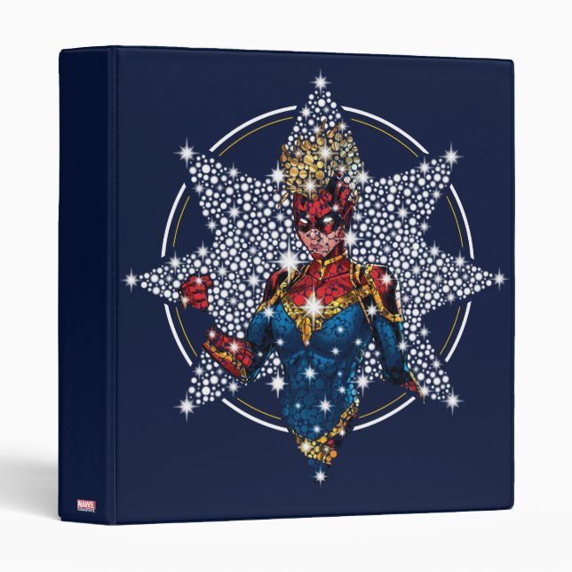 Avengers | Captain Marvel Hala Starlight 3 Ring Binder (Front/Spine)