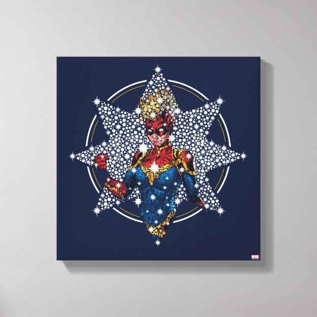 Avengers | Captain Marvel Hala Starlight Canvas Print (Front)