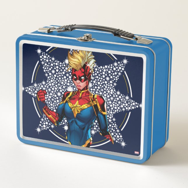 Avengers | Captain Marvel Hala Starlight Metal Lunch Box (Front)