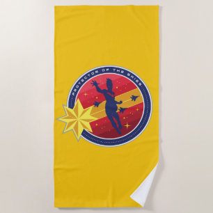 Avengers Captain Marvel Protector of the Skies Beach Towel