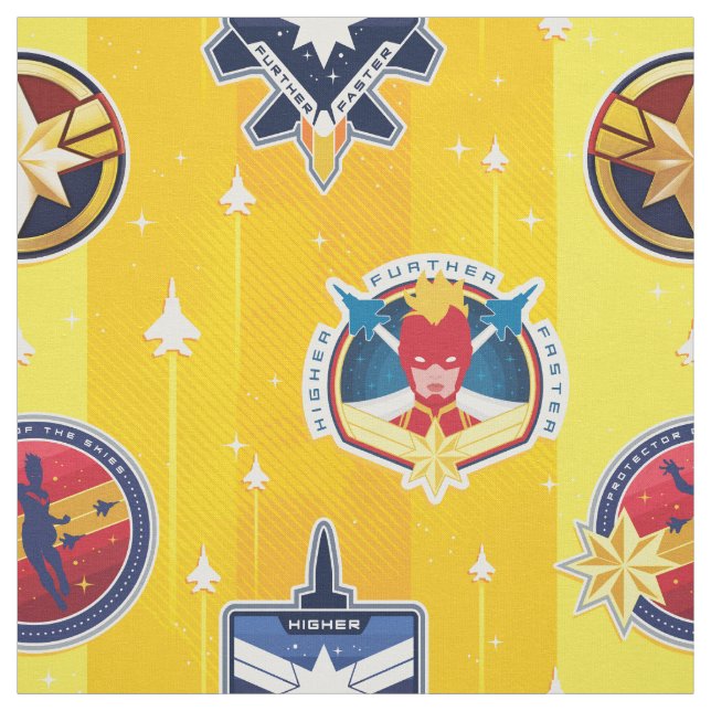 Avengers | Captain Marvel Protector of the Skies Fabric (Swatch)