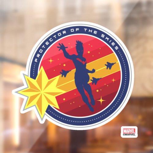 Avengers  Captain Marvel Protector of the Skies Window Cling