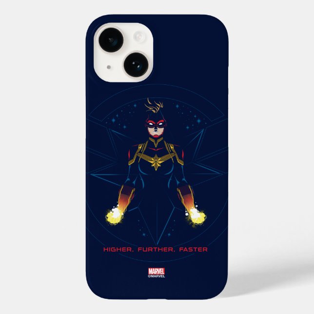 Avengers | Captain Marvel Reflected Light Line Art Case-Mate iPhone Case (Back)