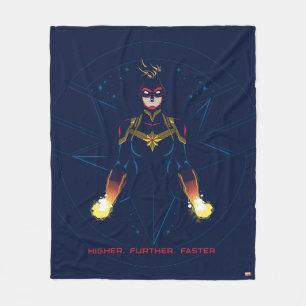 Avengers   Captain Marvel Reflected Light Line Art Fleece Blanket
