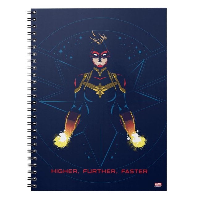 Avengers | Captain Marvel Reflected Light Line Art Notebook (Front)