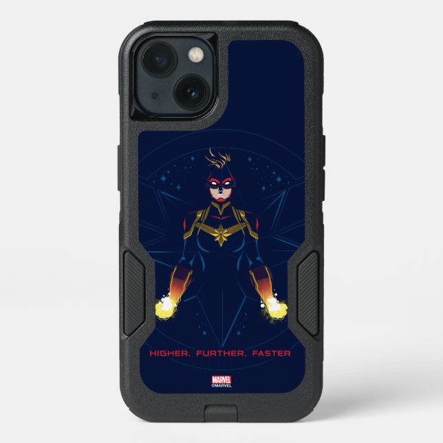Avengers | Captain Marvel Reflected Light Line Art Otterbox iPhone Case (Back)