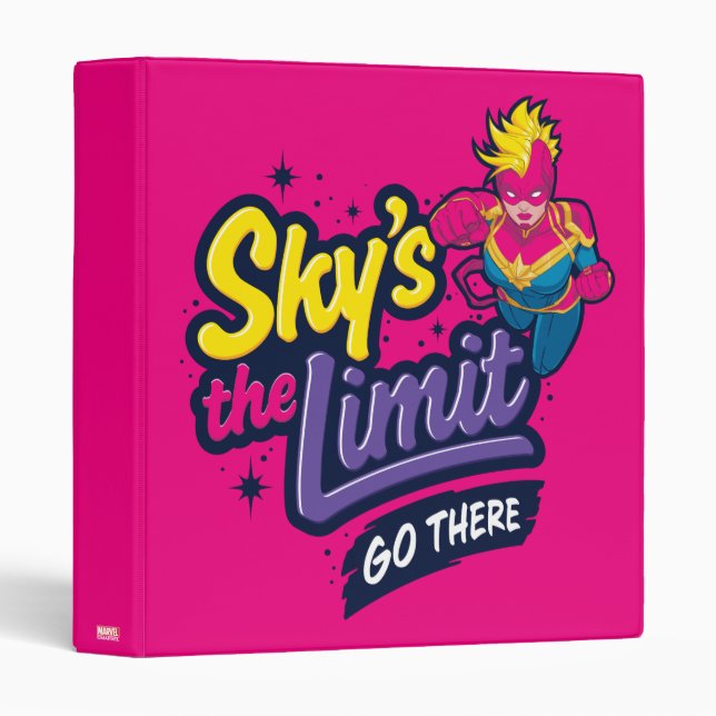 Avengers | Captain Marvel Sky's The Limit Graphic 3 Ring Binder (Front/Spine)