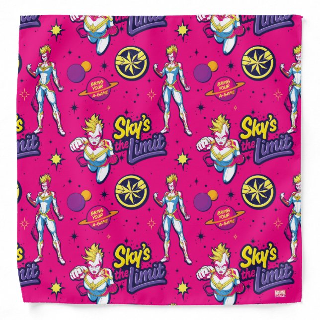 Avengers | Captain Marvel Sky's The Limit Graphic Bandana (Front)