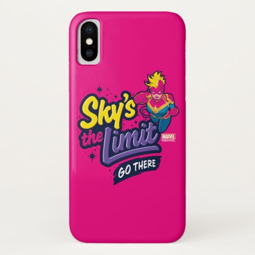 Avengers  Captain Marvel Skys The Limit Graphic iPhone X Case