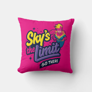 Avengers   Captain Marvel Sky's The Limit Graphic Throw Pillow