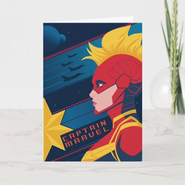 Avengers | Captian Marvel Outer Space Profile Art Card (Front)
